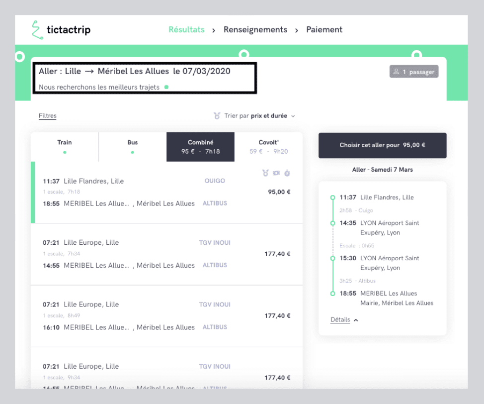 Lexique - intermodalite multimodalite transport combines - service comparateur tictactrip